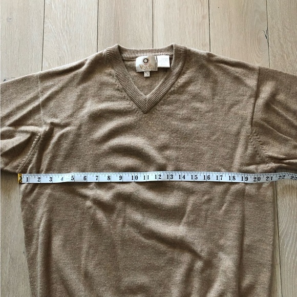 Vintage Viyella Merino Wool V Neck Sweater in Beige Men’s Size M - Picture 7 of 9